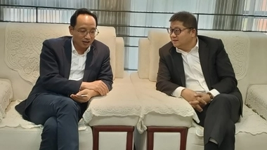 Mr. Su Ertian, Chairman of the Board of Directors of Global New Material International (CHESIR), and His Delegation Visited Zhejiang University