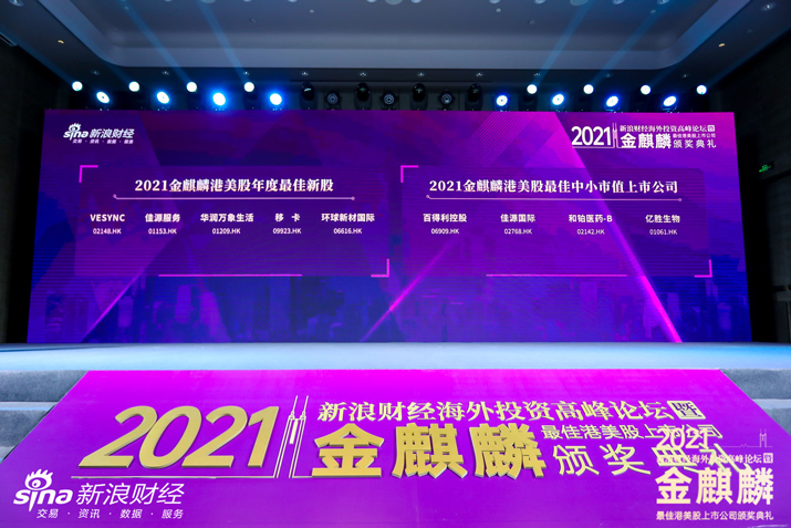 Good News! Global New Material International (CHESIR) Wins the “2021 Sina Finance Best New Stock Award for Hong Kong and US Stocks”