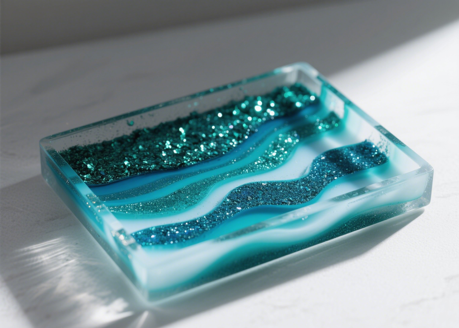 Pigment Powder in the Resin Artwork